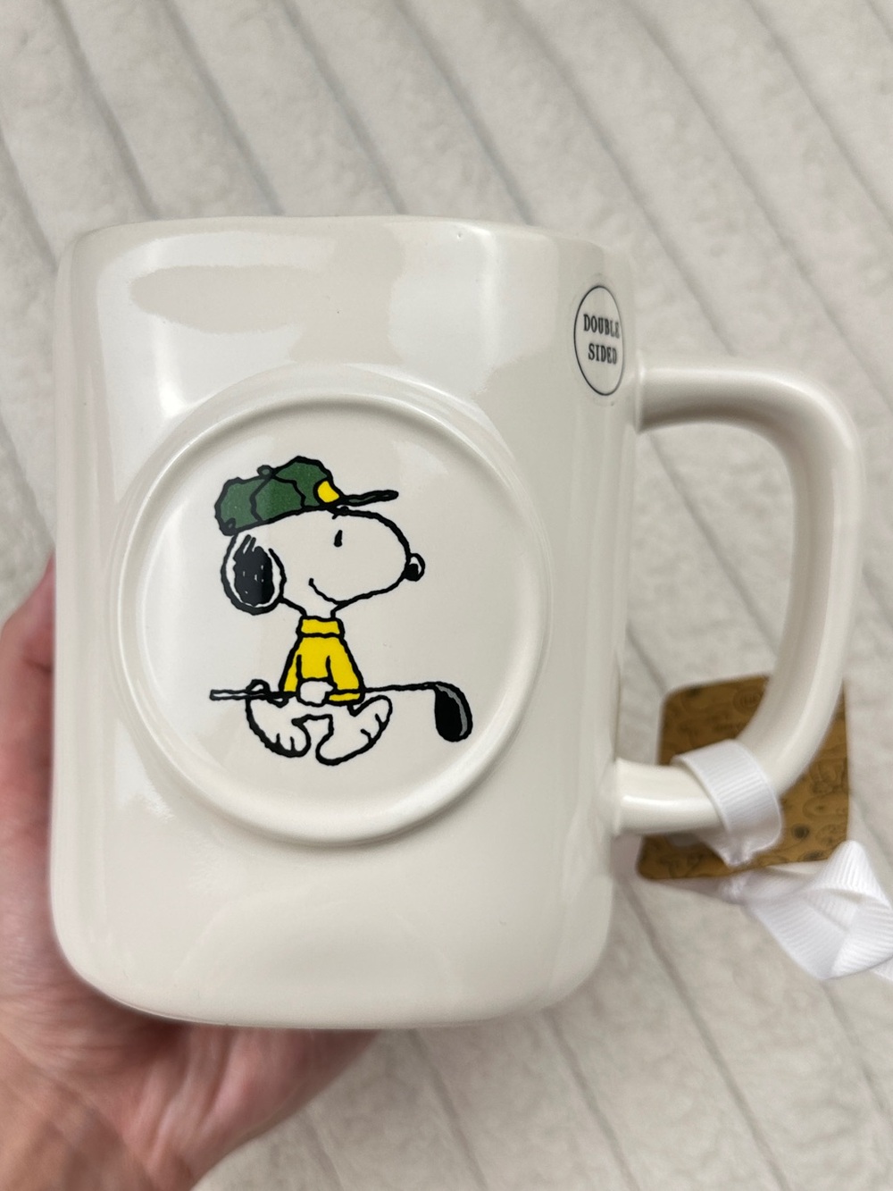 Rae Dunn Peanuts Snoopy Golf Mug